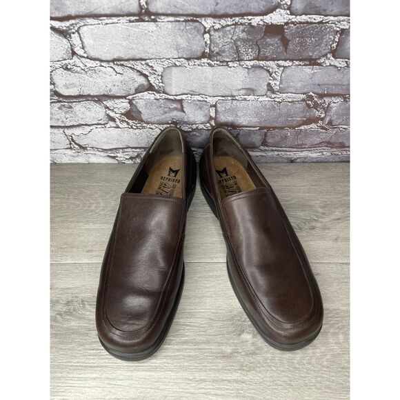 Mephisto Brown Leather Loafers Air Jet Insoles Slip On Shoes Men Sz 11.5M US/45 main image 9
